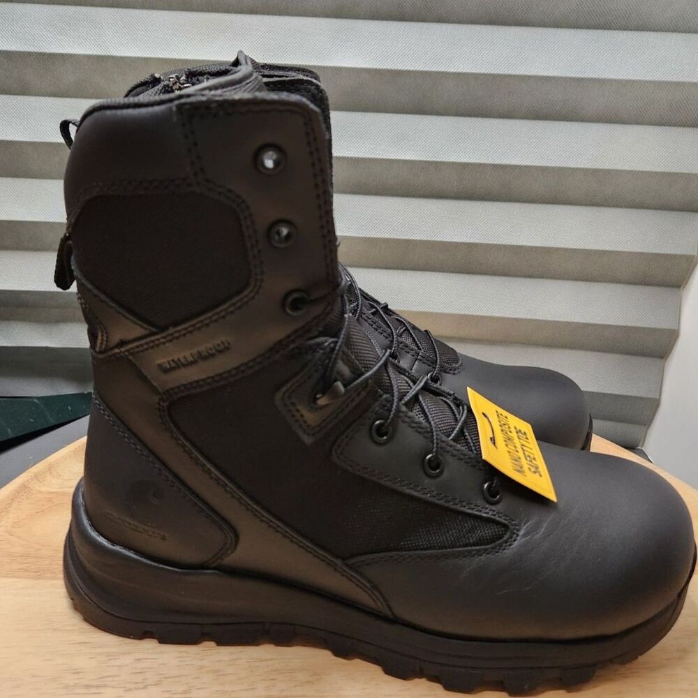 Carhartt Gilmore Waterproof Nano Toe Side Zip Boot Men’s 9 Black